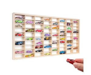 Creative Deco Bacheca da Parete Portaoggetti, Scaffale Orizzontale, Espositore 80 Vani Divisori Scomparti Regolabili, 78,8x40x4cm, Mensola, Vetrina Espositiva, Portagioie per Stoccaggio Decorazione