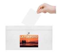 Creative Deco Bianca Scatola di Legno per Buste | Dimensioni 29 x 25 x 15 cm (+/- 0,5 cm) | Scatola Personalizzata per Carte Regalo | Scatola con la tua Foto | Scatola per Matrimoni