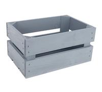 Creative Deco Cassetta Grigia in Legno, 30 x 20 x 15 cm