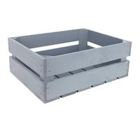 Creative Deco Cassetta Grigia in Legno, 40 x 30 x 15 cm