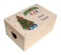 Creative Deco Cassetta in Legno con Testo per Natale | Personalizzabile con il testo desiderato, ideale come regalo e decorazione natalizia per donne e uomini