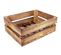 Creative Deco Cassetta in Legno Fiammato, 40 x 30 x 15 cm