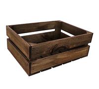 Creative Deco Cassetta in Legno Marrone Venge, 40 x 30 x 15 cm | Finitura marrone Venge, stile vintage, contenitore per giochi, vestiti e altri oggetti