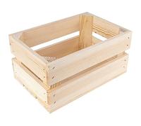 Creative Deco Cassetta in Legno Naturale, 30 x 20 x 15 cm