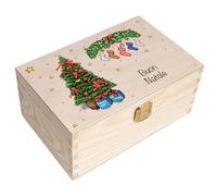 Creative Deco Cassetta Regalo in Legno con Testo per Natale | Personalizzabile con il testo desiderato, ideale come regalo di Natale e decorazione natalizia per donne e uomini