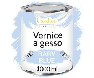 Creative Deco Chalk Paint Vernice a Gesso Blu | 1L | Vernice per Legno | Pittura per Mobili senza Carteggiare, Opaca, Lavabile | Perfetta per Restauro di Mobili, Colore per Legno e Decorazione