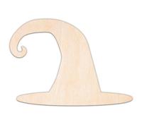 Creative Deco Forme di Legno di Halloween Personalizzate | Cappello da Strega | 5-100 cm | Compensato 3 mm | Forme in Legno | Decorazione di Halloween | Sagome Tagliate al Laser, per Decoupage