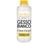 Creative Deco Gesso Acrilico Bianco, Primer per Pittura, 1 L