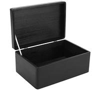 Creative Deco Grande scatola di legno nera con coperchio, 30 x 20 x 14 cm (+/-1 cm), scatola di Natale, scatola dei ricordi per bambini, scatola dei giocattoli, per matrimoni, compleanni