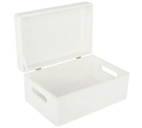 Creative Deco Grande Scatola in Legno Bianca 30 x 20 x 14 cm