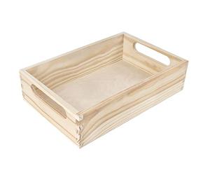 Creative Deco Grande Scatola in Legno con Maniglie 29.5 x 19.5 x 6.5 cm