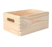 Creative Deco Grande Scatola in Legno per Pasqua, 30 x 20 x 13 cm (+/- 1 cm) | Scatole con Maniglie Cassetta Contenitore Portaoggetti Portagiochi | Ideale per Decoupage Documenti e Attrezzi