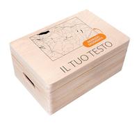 Creative Deco Mappa Coordinate Personalizzata Idee Regalo San Valentino per lei/lui | Il tuo Testo Scatola Regalo di Legno | Personalizzato Scatola dei Ricordi | Per Donna, Uomo e Coppie