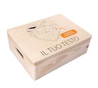 Creative Deco Mappa Coordinate Personalizzata Idee Regalo San Valentino per lei/lui | Il tuo Testo Scatola Regalo di Legno | Personalizzato Scatola dei Ricordi | Per Donna, Uomo e Coppie | Cuore