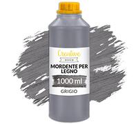 Creative Deco Mordente per Legno a Base d'Acqua | Colore Grigio | 1L