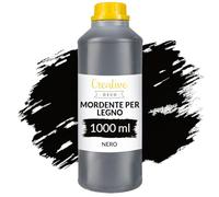 Creative Deco Mordente per Legno a Base d'Acqua | Colore Nero | 1L