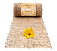 Creative Deco Nastro Juta 30 cm x 10 m Rotolo Tessuto Marrone Naturale