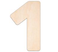Creative Deco Numero Personalizzato 1 in Compensato 3 mm o MDF | 5-100 cm | Il tuo Testo | Lettere per Scritte | Numeri in Legno per Porte | Sagome in Compensato Tagliate al Laser per Fai-da-te