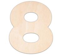 Creative Deco Numero Personalizzato 8 in Compensato 3 mm o MDF | 5-100 cm | Il tuo Testo | Lettere per Scritte | Numeri in Legno per Porte | Sagome in Compensato Tagliate al Laser per Fai-da-te