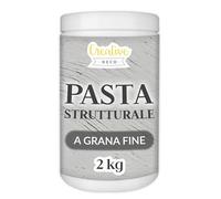 Creative Deco Pasta Strutturale a Grana Fine 2kg Massa Grigia Pasta Modellabile per Progetti Artistici Pittura Acrilica | Strutturale per Arte Facile da Usare per Creare Effetti 3D | Struttura Sabbia