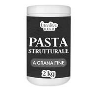 Creative Deco Pasta Strutturale a Grana Fine 2kg Massa Nera Pasta Modellabile per Progetti Artistici Pittura Acrilica | Strutturale per Arte Facile da Usare per Effetti 3D | Struttura Sabbia