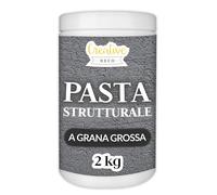 Creative Deco Pasta Strutturale Grossolana 2kg Massa Grigio Scuro Pasta Modellabile per Progetti Artistici Pittura Acrilica | Strutturale per Arte Facile da Usare per Effetti 3D | Struttura Sabbia