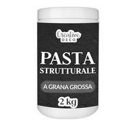 Creative Deco Pasta Strutturale Grossolana 2kg Massa Nera Pasta Modellabile per Progetti Artistici Pittura Acrilica | Strutturale per Arte Facile da Usare per Effetti 3D | Struttura Sabbia