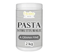 Creative Deco Pasta Strutturale Liscia 2kg Massa Grigia Pasta Modellabile per Progetti Artistici Pittura Acrilica | Strutturale per Arte Facile da Usare per Creare Effetti 3D | Struttura Delicata