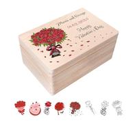 Creative Deco Personalizzata Idee Regalo San Valentino per lei/lui | Il tuo Testo Scatola Regalo di Legno | Personalizzato Scatola dei Ricordi | Per Donna, Uomo e Coppie | Stampa a colori