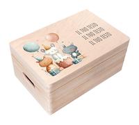 Creative Deco Personalizzata Scatola Regalo di Legno per Compleanno con Il tuo Testo | Personalizzata Scatola dei Ricordi, per Donna, Uomo e Coppie | Stampa a Colori, Motivo Individuale per Compleanno