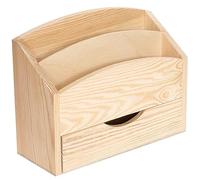 Creative Deco Portalettere da Scrivania in Legno con Cassetto