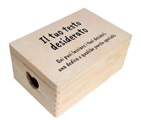 Creative Deco Regalo Personalizzato, Cassetta in Legno con Testo a Scelta | Il Tuo Testo Personalizzato | Scatola Regalo per Donne, Uomini e Coppie