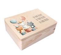 Creative Deco Scatola Compleanno Personalizzata, Motivo Individuale | In legno, stampa a colori personalizzata con testo, per donna, uomo e coppie, motivo individuale per compleanno