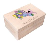 Creative Deco Scatola dei Ricordi Onomastico Personalizzata in Legno | 30x20x14 cm (+/-1cm) | Vari Motivi | Per Giocattoli Regali | Grandi Dimensioni Coperchio e Incisione