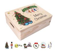 Creative Deco Scatola di Regalo per Natale Personalizzata Originali Regalo di Legno | Testo Desiderato Personalizzato Idea Regali Natale Individuale | Decorazione Natalizia | Per Donna, Uomo e Coppie
