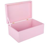 Creative Deco Rosa Grande Scatola di Legno Giocattolo. Scatola di Stoccaggio | 30 x 20 x 14 cm (+/- 1) | Con Coperchio per Decorare | Senza Maniglie | Perfetta per Documenti. Oggetti di Valore