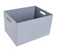 Creative Deco Scatola Grigia in Legno con Maniglie 40 x 30 x 24 cm