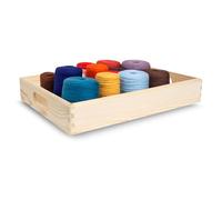 Creative Deco Scatola in Legno con Maniglie 40 x 30 x 6.5 cm | Cassetta Contenitore Portaoggetti | Ideale per Decoupage, Documenti e Attrezzi | Scatola Decorativa in Legno