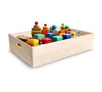 Creative Deco Scatola in Legno con Maniglie 60 x 40 x 13.5 cm