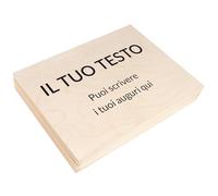 Creative Deco Scatola in Legno con Testo, 34 x 25,3 x 5,3 cm | Personalizzabile con il tuo testo, ideale come regalo per donne, uomini e coppie