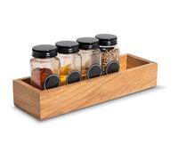 Creative Deco Scatola in Legno Portaoggetti | 28 x 9 x 5 Cm | Cassetta in Legno per Organizzazione | Legno di Faggio | Vassoio per Piccoli Oggetti, Costosi, Spezie, Oggetti di Valore