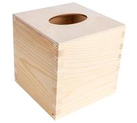 Creative Deco Scatola Porta Fazzoletti e Tovaglioli in Legno 13.3 x 13.3 x 13.3 cm