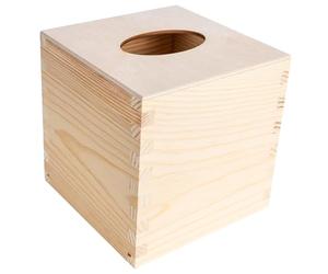 Creative Deco Scatola Porta Fazzoletti e Tovaglioli in Legno 13.3 x 13.3 x 13.3 cm