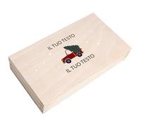 Creative Deco Scatola Portasoldi Natale in Legno, 18 x 10 x 3,5 cm