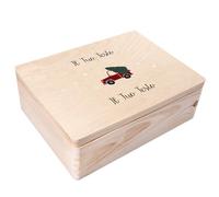 Creative Deco Scatola Regalo di Natale Personalizzata in Legno - Auto di Natale | Testo Personalizzato con Desiderio | Idea Regalo Natalizio Originale | Decorazione Natalizia | Per Donna e Uomo