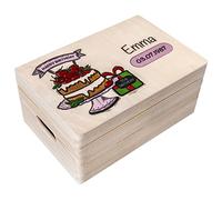 Creative Deco Scatola Regalo in Legno con Testo per Compleanno | Personalizzabile con il tuo testo, vari temi e motivi disponibili, ideale come scatola dei ricordi per donne, uomini e coppie