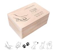 Creative Deco Scatola Ricordo Animali Domestici Personalizzata | In legno, incisione personalizzata, per ricordi di animali domestici, cassetta portaoggetti e portagiochi