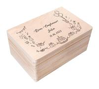 Creative Deco Scatola Ricordo Compleanno Personalizzata, Temi Assortiti | In legno, personalizzabile con testo, per donna, uomo e coppie, disponibile con più temi e motivi di compleanno
