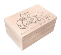 Creative Deco Scatola Ricordo Nascita e Battesimo Personalizzata, Unisex