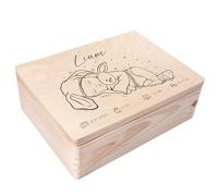 Creative Deco Scatola Ricordo Nascita e Battesimo Personalizzata, Unisex